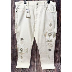 Polo Ralph Lauren The Avery Boyfriend Women’s Patchwork Jeans Size 33 NWT $298